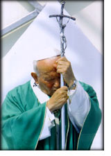 Pope with broken cross